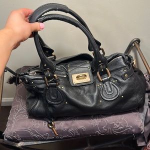 Chloe Handbag Tote bag Paddington Genuine Leather Black Women